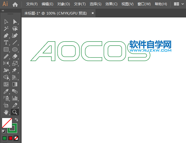 ai怎么設(shè)計(jì)AOCOS奧可視標(biāo)志