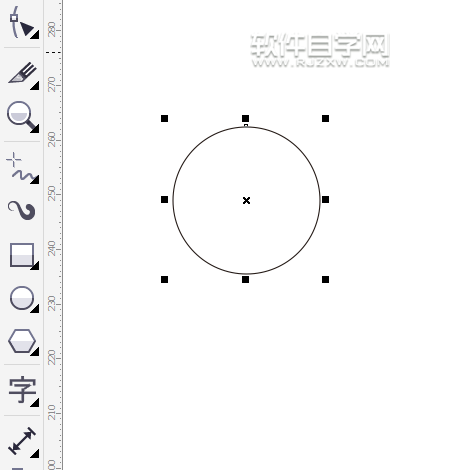 cdr怎么在圓里面打字
