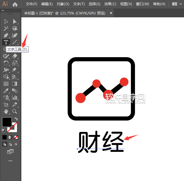 ai軟件怎么畫一個(gè)財(cái)經(jīng)圖標(biāo)
