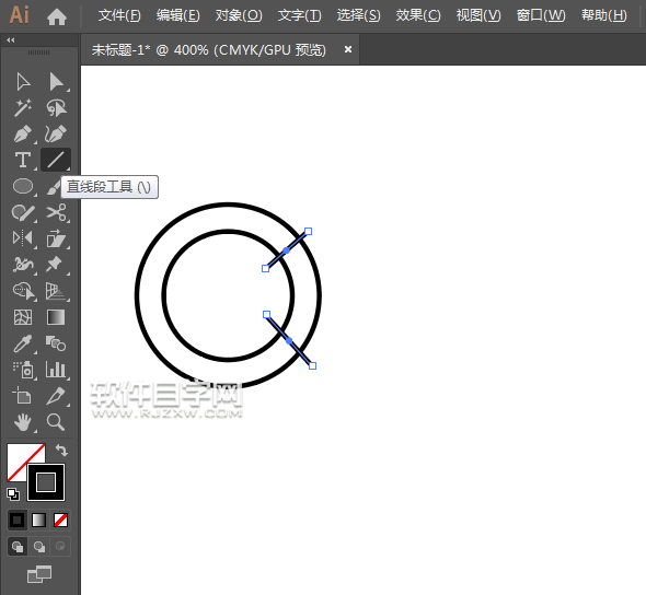 ai怎么畫一個(gè)央視圖標(biāo)