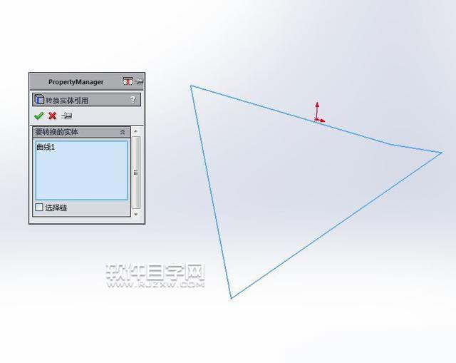 SolidWorks投影曲線與基準(zhǔn)面鏡像畫圖