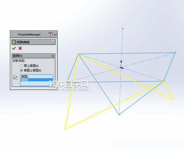 SolidWorks投影曲線與基準(zhǔn)面鏡像畫圖