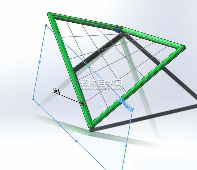 SolidWorks投影曲線與基準(zhǔn)面鏡像畫圖
