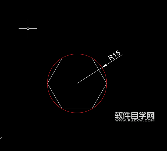 CAD2018怎么畫內(nèi)接與圓的六邊形
