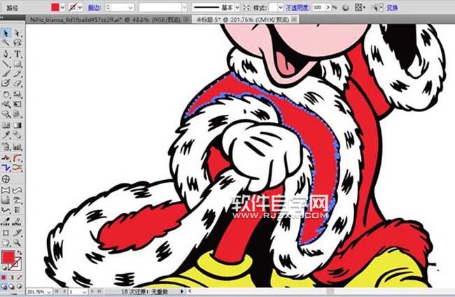 怎么用AI設(shè)計米奇國王圖案