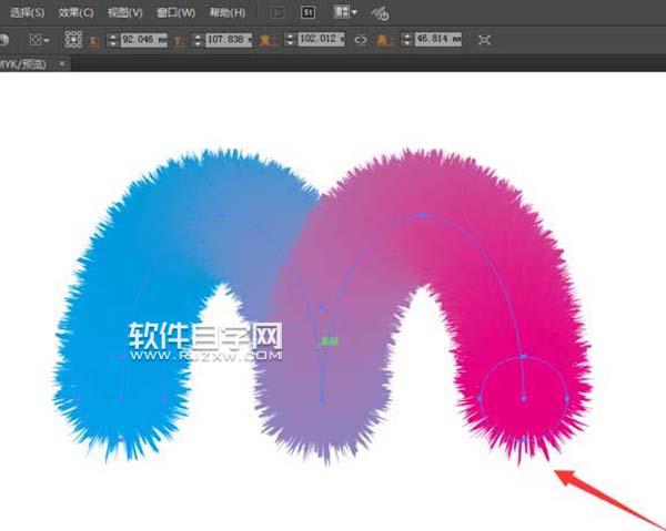 ai怎么設(shè)計毛茸茸的M字