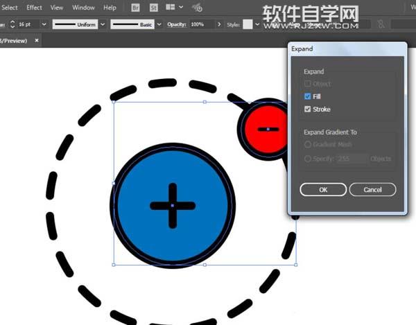 ai怎么設(shè)計正負(fù)極logo