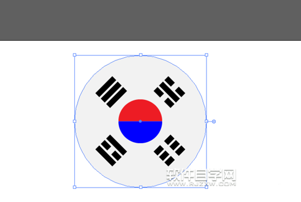 ai怎么畫韓國(guó)國(guó)旗