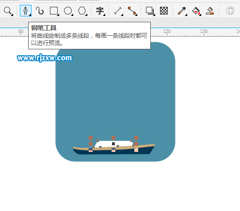 CorelDRAW X8怎么設計帆船圖案呢？