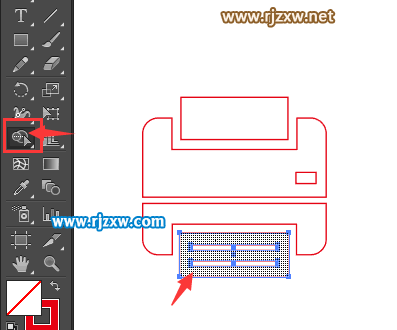 怎么用AICC矩形工具制作打印機(jī)圖標(biāo)