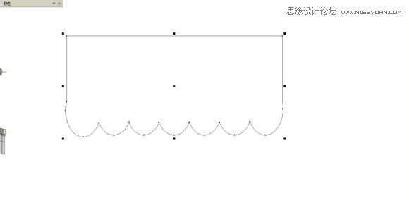 使用CorelDraw調(diào)和工具和變形工具畫窗簾