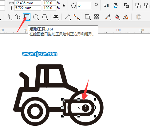 Coreldraw軟件繪制壓土機簡筆畫教程