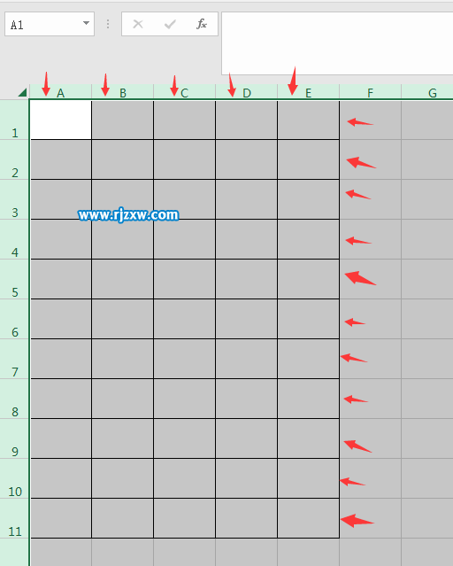 EXCEL2016怎么快速設(shè)置所有的行與列一樣