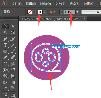 ai曲率工具怎么用來設(shè)計卡通電影圖標(biāo)