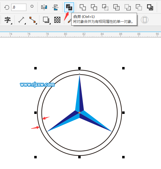 CDRX8設計奔馳標志LOGO教程