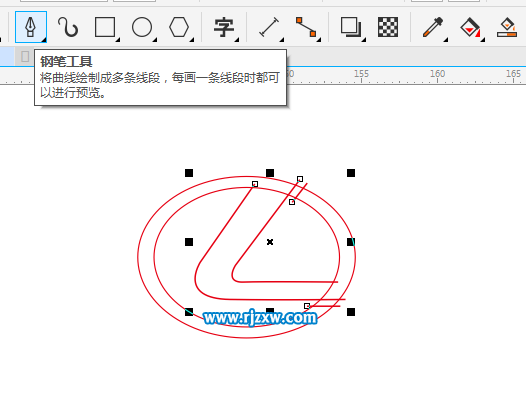 CDRX8設計LEXUS雷克薩斯的標志教程